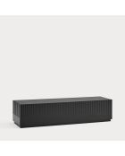 Meuble TV Doric 4 portes et 2 tiroirs noir/anthracite - 180x46x72cm