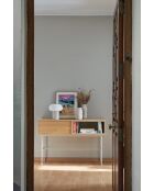 Console Yoko 2 tiroirs chêne et crème - 120x35x80cm