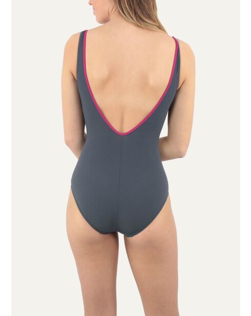 Liner grijs badpak onder de buste, 1-delig
