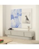 Totem tv-meubel met 4 deuren in zand - 200x47x50cm