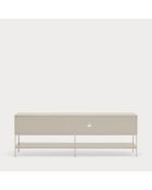 Meuble TV Platt 3 portes, 2 tiroirs et 5 niches sable - 220x45x74cm