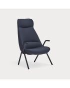 Fauteuil grand format 66201 Dins bleu foncé - 78x80x43/116cm