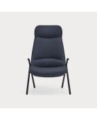 Fauteuil grand format 66201 Dins bleu foncé - 78x80x43/116cm