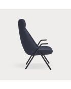 Fauteuil grand format 66201 Dins bleu foncé - 78x80x43/116cm