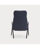 Fauteuil grand format 66201 Dins bleu foncé - 78x80x43/116cm