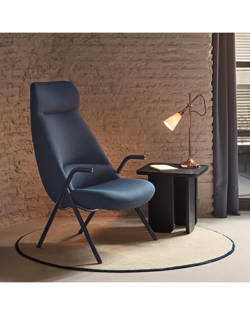 Fauteuil grand format 66201 Dins bleu foncé - 78x80x43/116cm