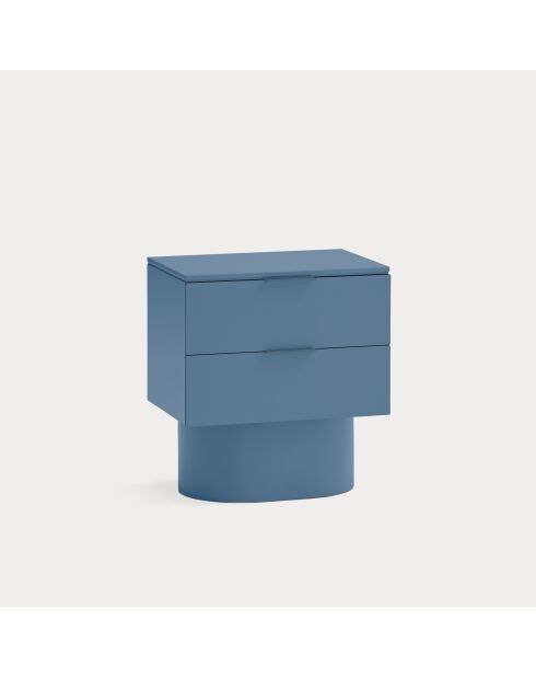 Totem Nachttisch 2 Schubladen blau - 50x36,5x55cm