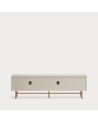 Meuble TV Nube avec 2 tiroirs, 1 porte et 1 porte coulissante sable et argile - 180x40x56cm