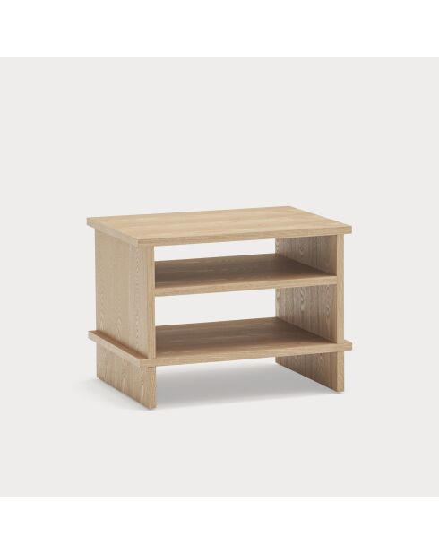 Inari Nachttisch 2 Regale Eiche - 54x45x50cm