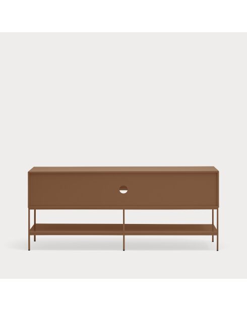 Platt TV-Ständer mit 2 Türen, 2 Schubladen und 2 Lehmnischen — 175 x 45 x 74 cm