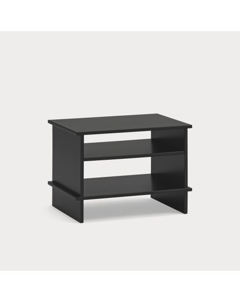 Inari Nachttisch 2 Regale schwarz - 54x40x40cm