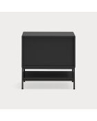 Platt Nachttisch 2 Schubladen schwarz - 55x45x55cm