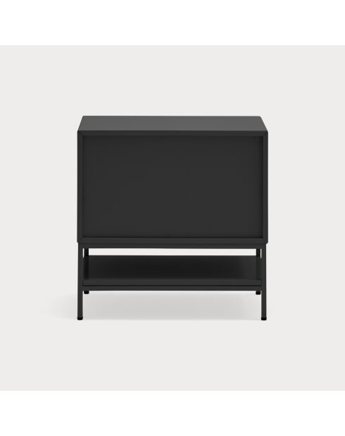 Platt Nachttisch 2 Schubladen schwarz - 55x45x55cm