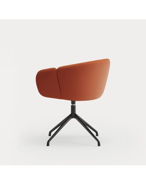 2 chaises avec accoudoirs Add 64146 orange foncé avec pieds noirs - 56x58x47/75cm