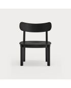 Fauteuil lounge Nara noir - 59.5x59.5x77cm