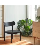 Fauteuil lounge Nara noir - 59.5x59.5x77cm
