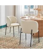 2 chaises Mogi 107-1049 beiges - 59x56x49/81cm