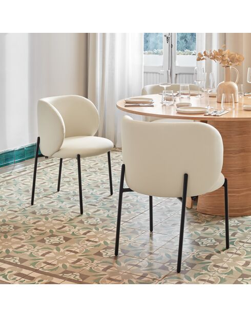 2 Stühle Mogi 107-1049 beige - 59x56x49/81 cm