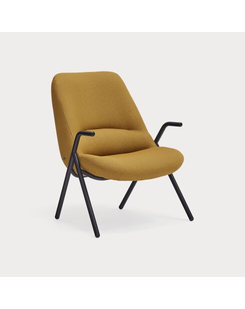 Fauteuil petit format 62108 Dins moutarde - 78x77x43/93cm