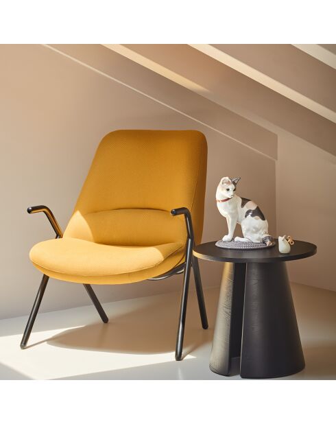 Fauteuil petit format 62108 Dins moutarde - 78x77x43/93cm