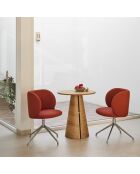 2 sedie Mogi 63089 rosso mattone con gambe cromate - 59x56x49/81 cm