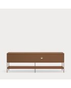 Platt TV-Ständer mit 3 Türen, 2 Schubladen und 5 Lehmnischen — 220x45x74cm