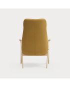 Großer Sessel 62108 Dins Senfgelb mit Holzbeinen - 74x80x43/114cm
