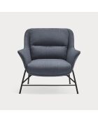Fauteuil Sadira bleu pétrole - 88x84x87cm