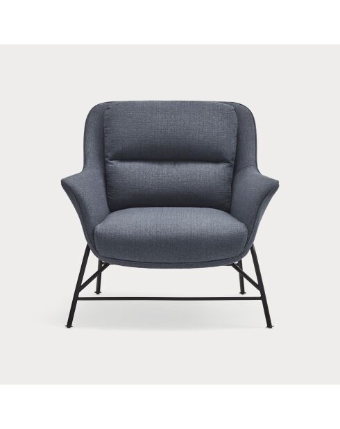 Fauteuil Sadira bleu pétrole - 88x84x87cm
