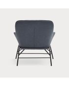 Fauteuil Sadira bleu pétrole - 88x84x87cm