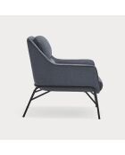 Fauteuil Sadira bleu pétrole - 88x84x87cm