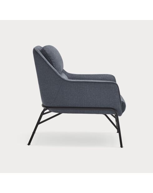 Fauteuil Sadira bleu pétrole - 88x84x87cm