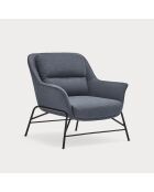 Fauteuil Sadira bleu pétrole - 88x84x87cm