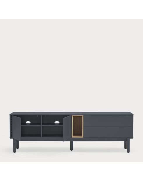 Corvo tv-meubel 2 deuren, 2 laden en 1 nis antracietgrijs - 180x40x56cm