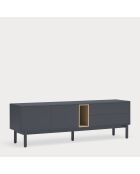 Corvo tv-meubel 2 deuren, 2 laden en 1 nis antracietgrijs - 180x40x56cm
