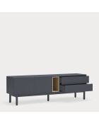Corvo tv-meubel 2 deuren, 2 laden en 1 nis antracietgrijs - 180x40x56cm