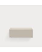 Table de chevet suspendue Platt 1 tiroir sable - 55x40x19cm
