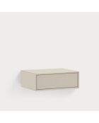 Table de chevet suspendue Platt 1 tiroir sable - 55x40x19cm