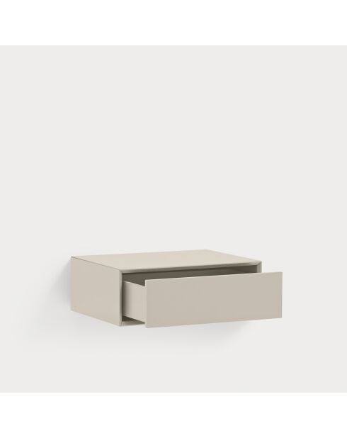 Hängender Nachttisch Platt 1 Schublade Sand - 55x40x19cm