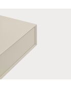 Table de chevet suspendue Platt 1 tiroir sable - 55x40x19cm