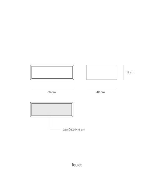 Table de chevet suspendue Platt 1 tiroir sable - 55x40x19cm