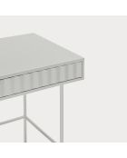 Scrivania Sierra 2 cassetti grigio chiaro - 120x60x76cm