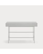 Scrivania Sierra 2 cassetti grigio chiaro - 120x60x76cm