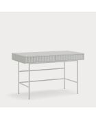 Scrivania Sierra 2 cassetti grigio chiaro - 120x60x76cm