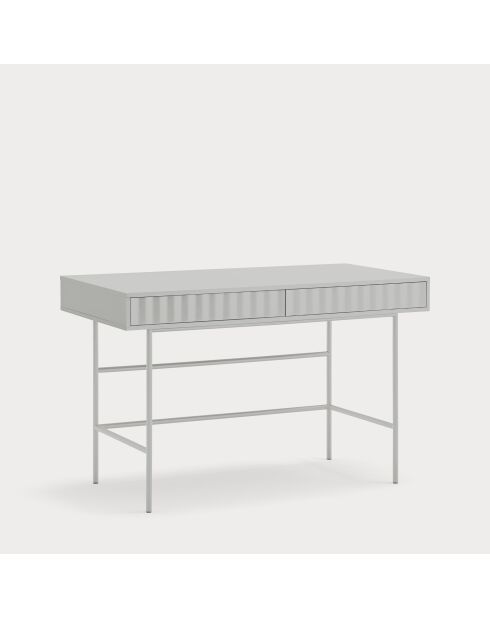 Sierra Schreibtisch 2 Schubladen hellgrau - 120x60x76cm