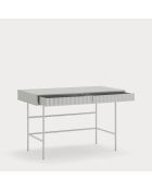 Scrivania Sierra 2 cassetti grigio chiaro - 120x60x76cm