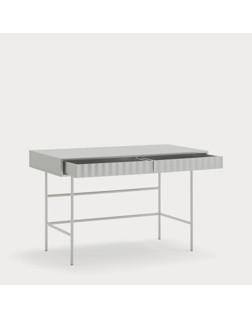 Sierra Schreibtisch 2 Schubladen hellgrau - 120x60x76cm