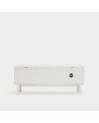 Porta TV Corvo 1 anta, 2 cassetti e 1 nicchia color crema - 140x40x56cm