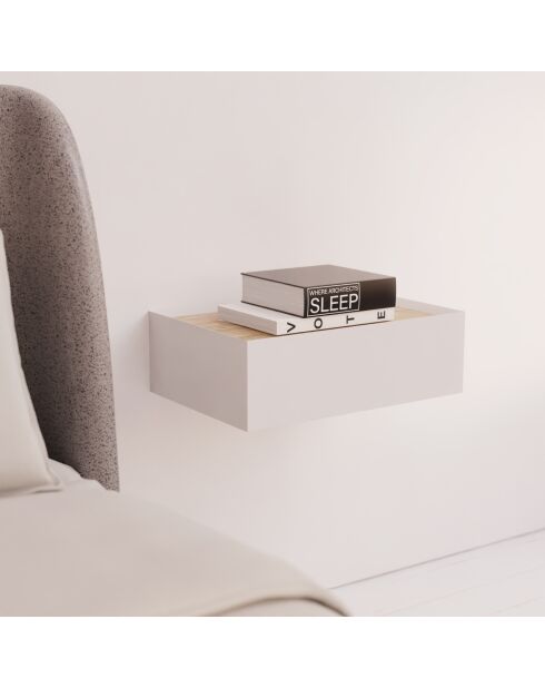 Table de chevet Arista 1 tiroir blanche - 50x35x16cm
