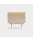 Otto Nachttisch 2 Schubladen Sand und Eiche - 52x35x46cm